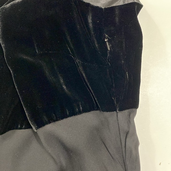 Lauren by Ralph Lauren Silk/Velvet Sleeveless Dress Black Maxi Size 12 - Picture 7 of 9